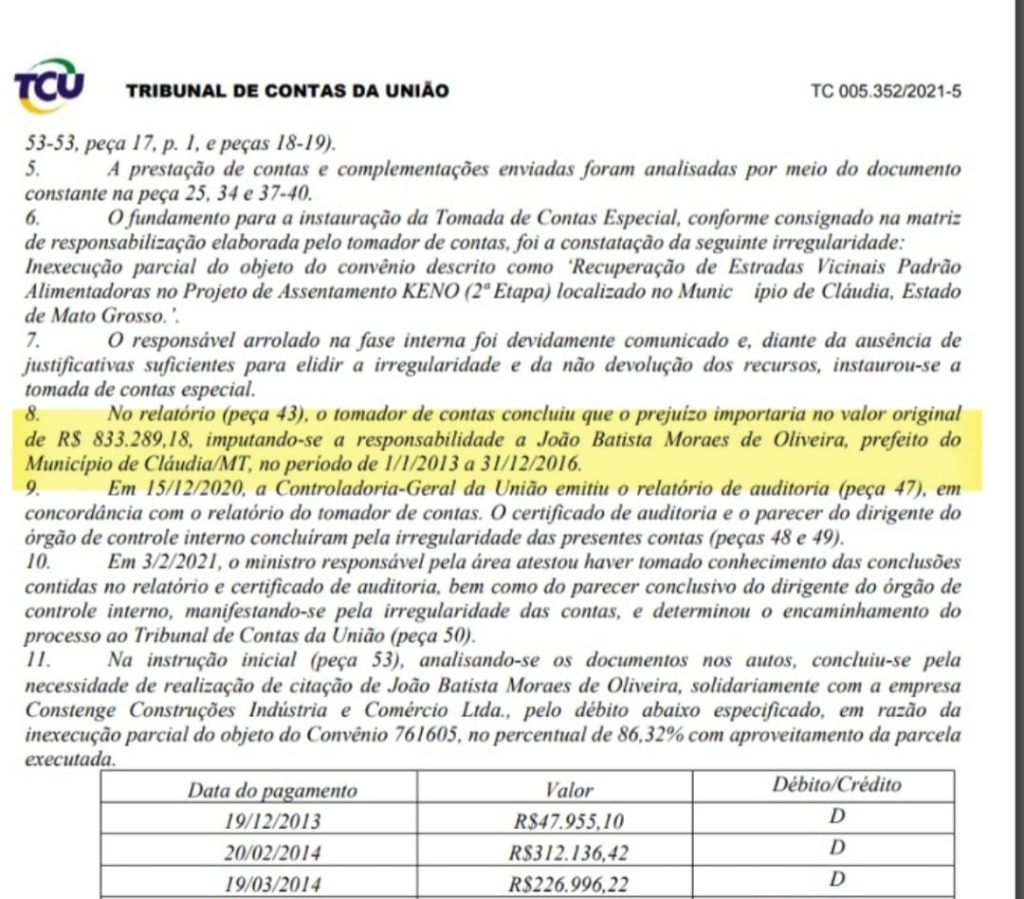 TRECHO DO ACÓRDÃO 10809/2023 - PRIMEIRA CÂMARA DO TRIBUNAL DE CONTAS