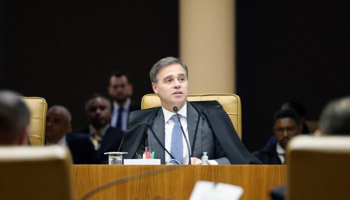 O ministro André Mendonça, no plenário do Supremo Tribunal Federal — Foto: Gustavo Moreno/STF