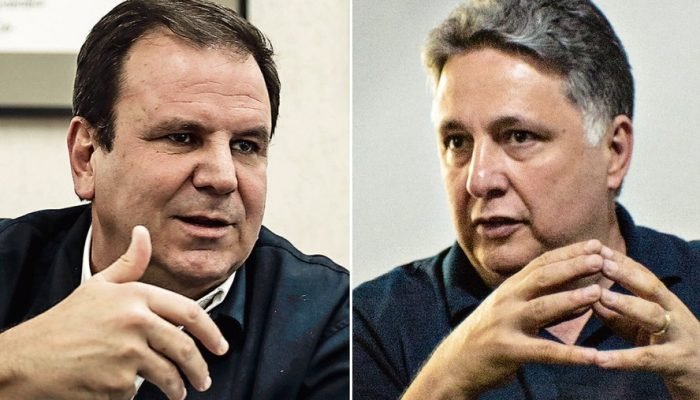 Eduardo Paes e Anthony Garotinho: rivais em mais uma campanha — Foto: Gabriel de Paiva/06.10.20...