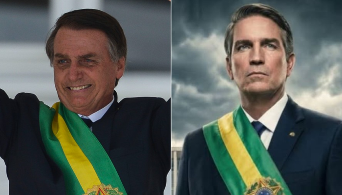 Jair Bolsonaro é interpretado por Jim Caviezel em 'Dark Horse' — Foto: Marcelo Camargo/Agênci...
