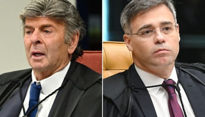 Os ministros do STF Luiz Fux e André Mendonça — Foto: Montagem O GLOBO